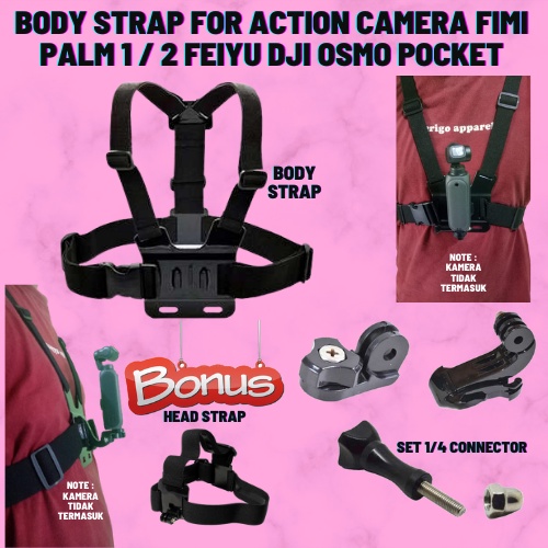 Body Strap Action Cam / Body Strap Gopro / Body Strap Feiyu / Chest Strap Action Cam / Chest Strap G