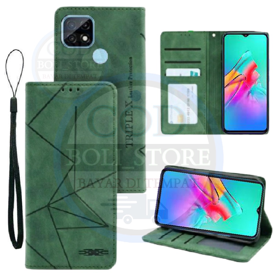 CASE HP REALME C21 Flip Case Flip Motif Dompet Casing HP Flip Motif Wallet Leather REALME C21