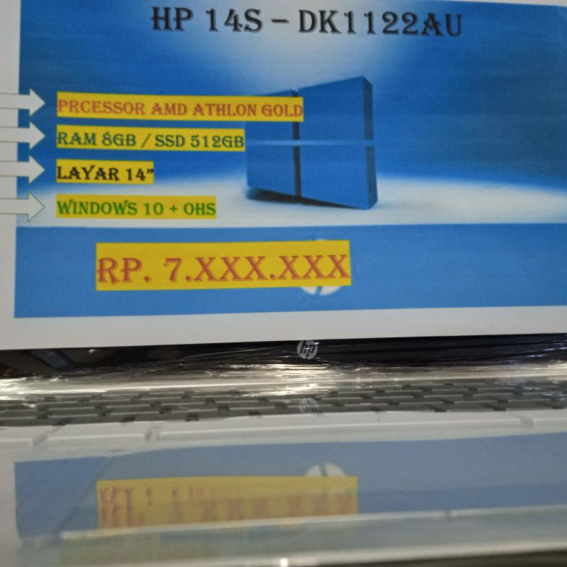 HP 14S - DK1122AU ATHLON GOLD 8GB SSD 512GB