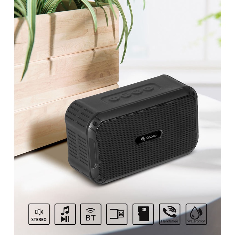 Speaker Bluetooth Portable Kisonli T3 TWS Speaker Waterproof IPX6 Bass Speaker