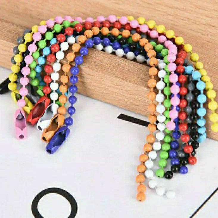 Gantungan Rantai Biji Warna Warni