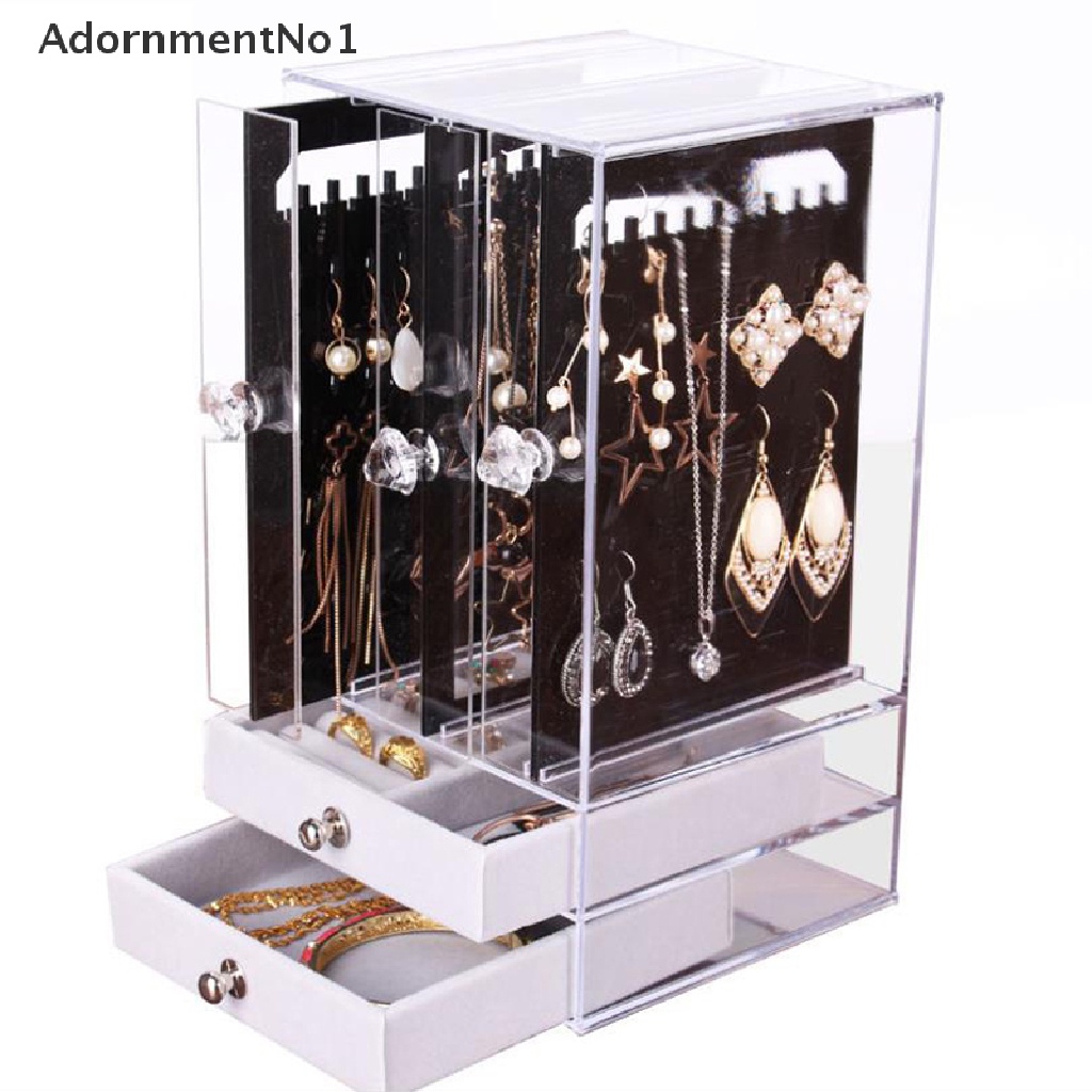 (AdornmentNo1) Kotak Penyimpanan / Organizer Perhiasan / Cincin / Kalung Bahan Akrilik