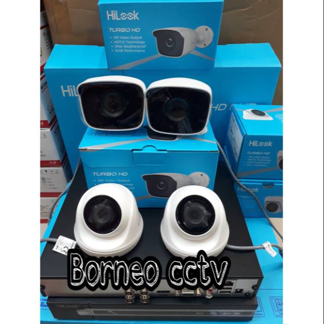 Promo paket kamera cctv 4ch 2mp full hd 1080p brand hilook komplit tgl pasang