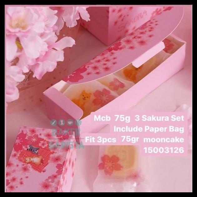 

Mooncake Box 75G 3Sakura Set 003126 /Kotak Mooncake / Tempat Mooncake