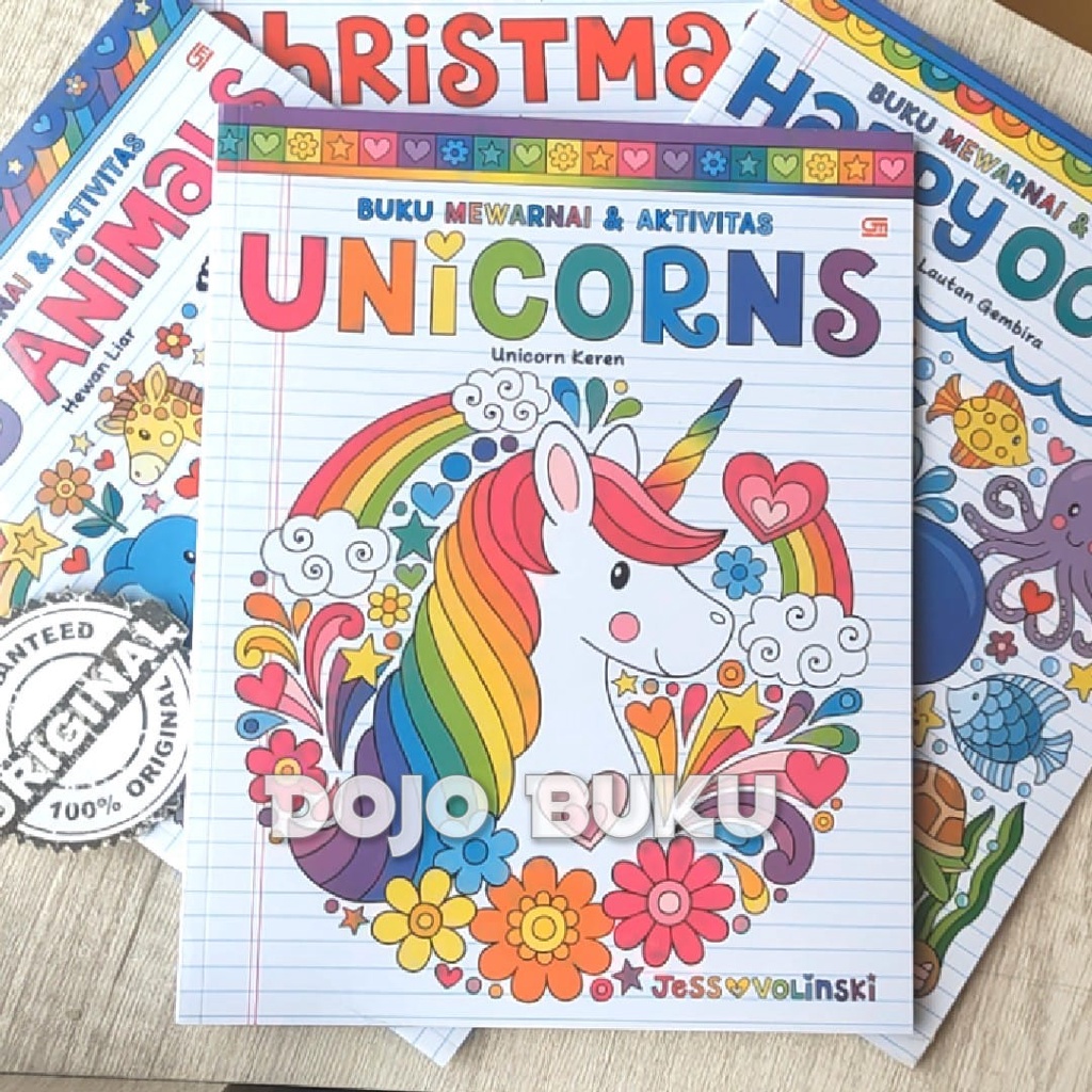 Buku Mewarnai &amp; Aktivitas: Unicorn Keren by Jess Volinski