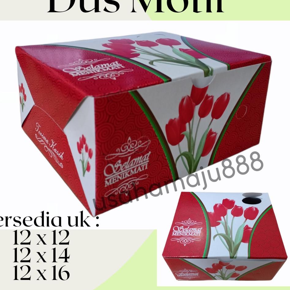 

Miliki 100pcs Dus Motif Box 12x12 12x14 12x16 Kotak Kue Snack Cemilan