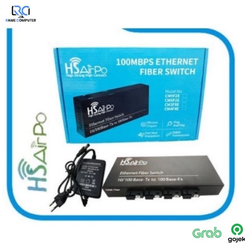 HS AIRPO CM4F2E-A2B2 MEDIA CONVERTER 4FIBER 2ETH10 100