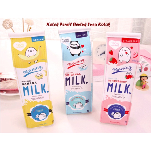 

New kotak pensil bentuk kotak susu