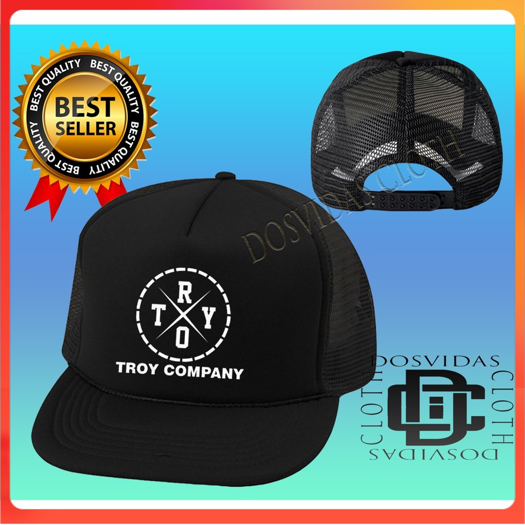 BERKUALITAS Topi Trucker Jaring TROYCOMPANY Keren Pria Wanita TROY COMPANY COD