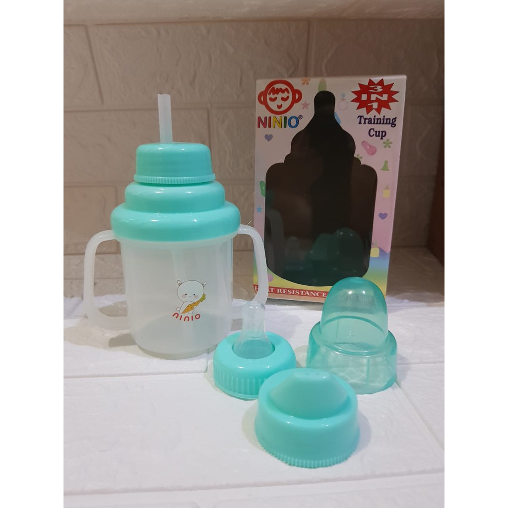 Ninio Baby Training Cup 3 in 1 F-338 - Cangkir Minum Botol Susu Bayi