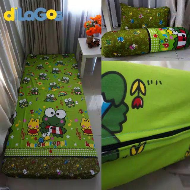 Sarung Kasur Busa Resleting Karakter Kartun Uk 90 X 200 X 15m