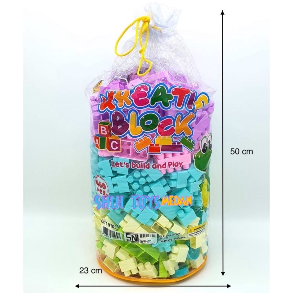 MAINAN EDUKASI KREATIF BLOCK CREATIVE BLOCKS ISI 480 PCS PUZZLE JUMBO