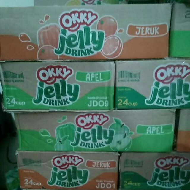 Okky Jelly Drink Eceran Isi 24 150 ml Rasa Jeruk Jambu Mangga Apel