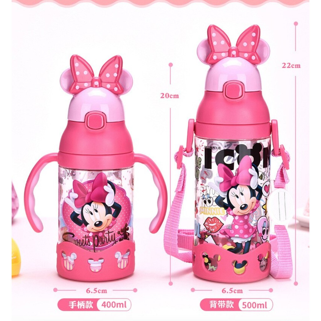 Original Disney Mickey Minnie Straw sedotan Bottle BPA FREE- 4262/4265