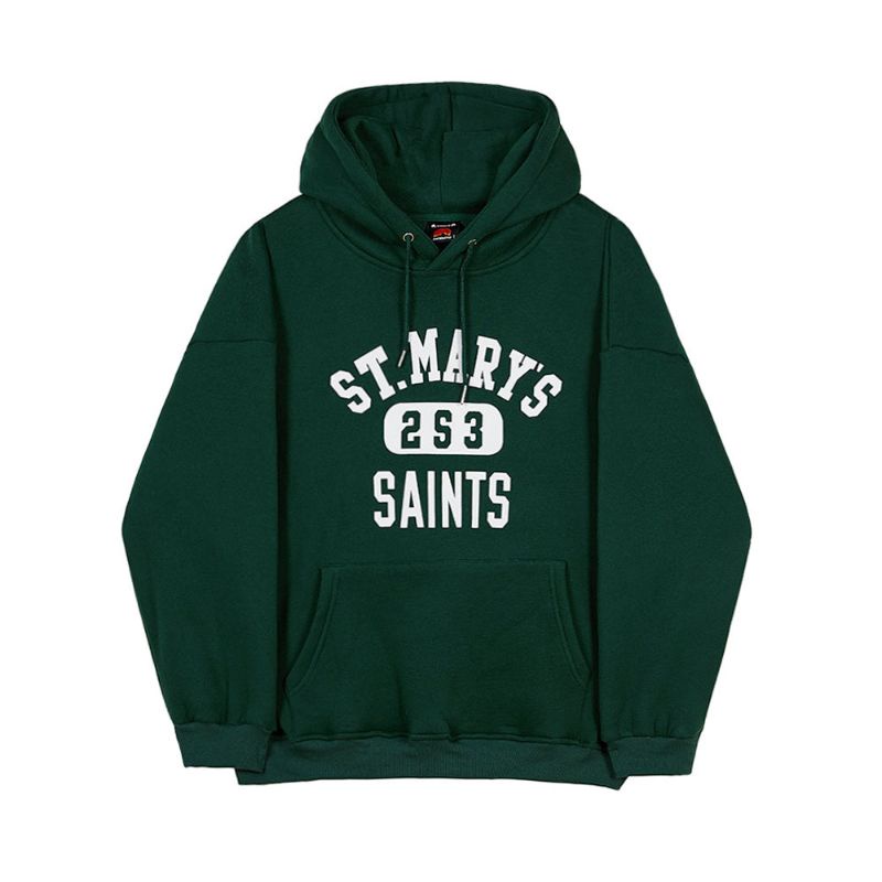 Hoodie Big size ST Green (S - XXXXL 6XL) Jacket Boy Girl Unisex Jumbo Hijau Botol Korean Urban Style Oversized Harajuku KPop Idol