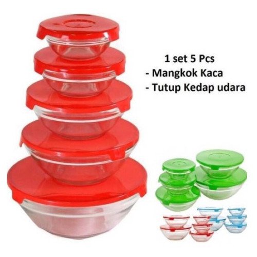Kimglass Glass Bowl Set Mangkok Kaca Set