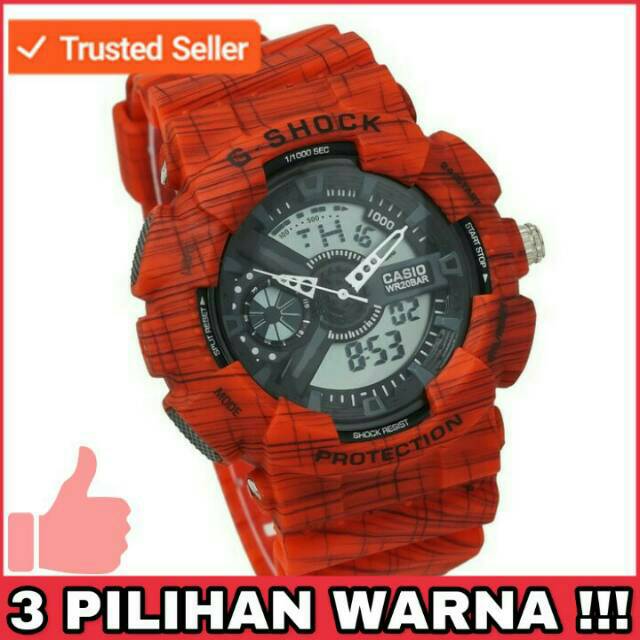 HARGA MURAH  Jam Gshock Ga110 motif merah dual time BEST QUALITY