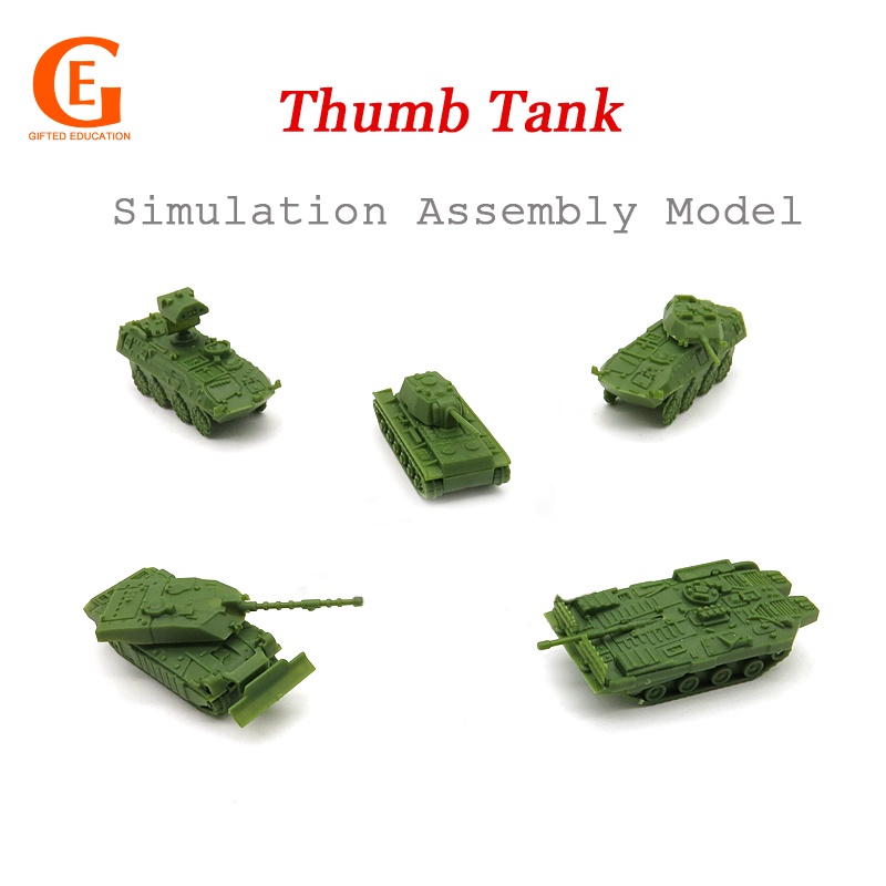 5pcs Mainan Rakitan Model Tank Militer Mini Bahan Plastik Untuk Koleksi Hadiah Anak