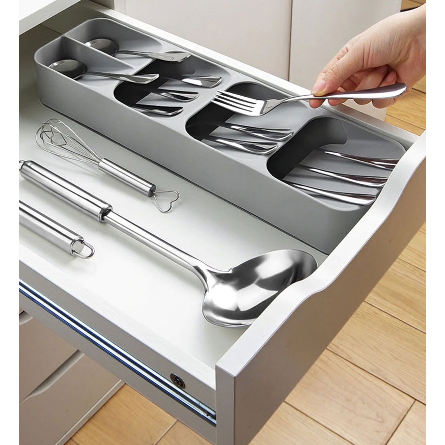 Hung Kai Rak Organizer Dapur Tempat Pisau Cutlery Knife Storage Box - PP23