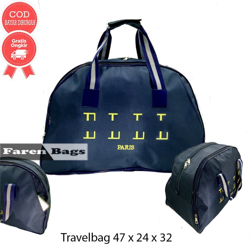 Travel Bag Elle Medium Tas Pakaian Tote Bag Tas Baju Jinjing Tas Tenteng Wanita -HITAM-coklat-maroon-navy