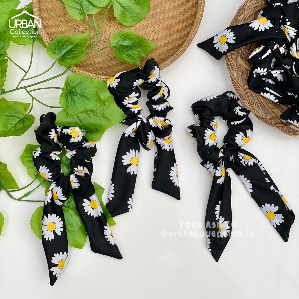 Scrunchie Daisy / Ikat rambut Daisy / ikat rambut bunga / pita daisy / pita rambut daisy