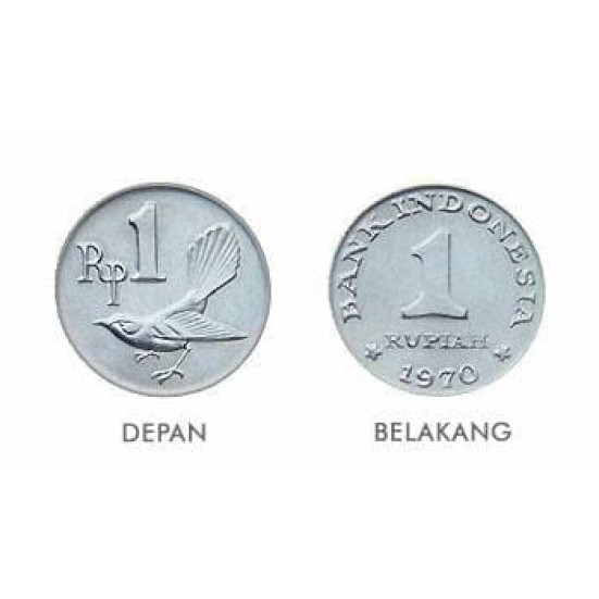 Koin 1 Rupiah Tahun 1970 / Koin Kuno / Tambahan Hiasan Mahar