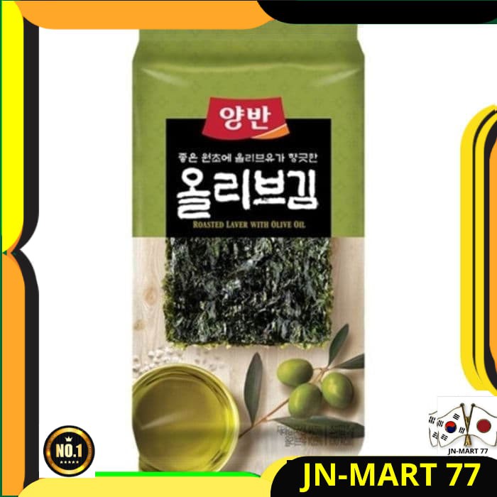 

SNACK KOREA YANGBAN RUMPUT LAUT+MINYAK ZAITUN-SEASONED LAVER OLIVE OIL