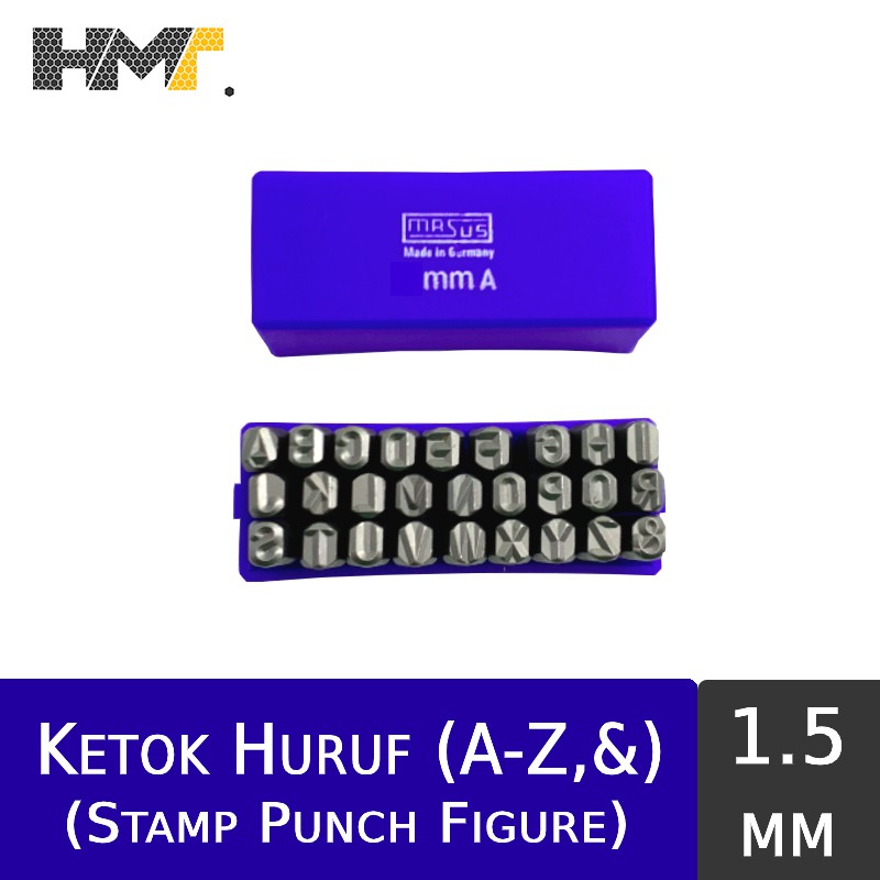 

MASUS Ketok Huruf (A-Z) 1.5mm / Letter (A-Z) Stamp Punch Figure