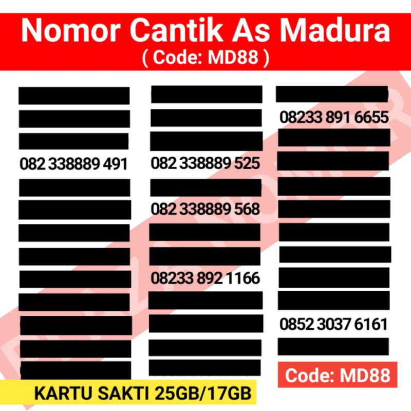 As madura cantik sakti combo 17gb/25gb. kartu sakti as madura cantik