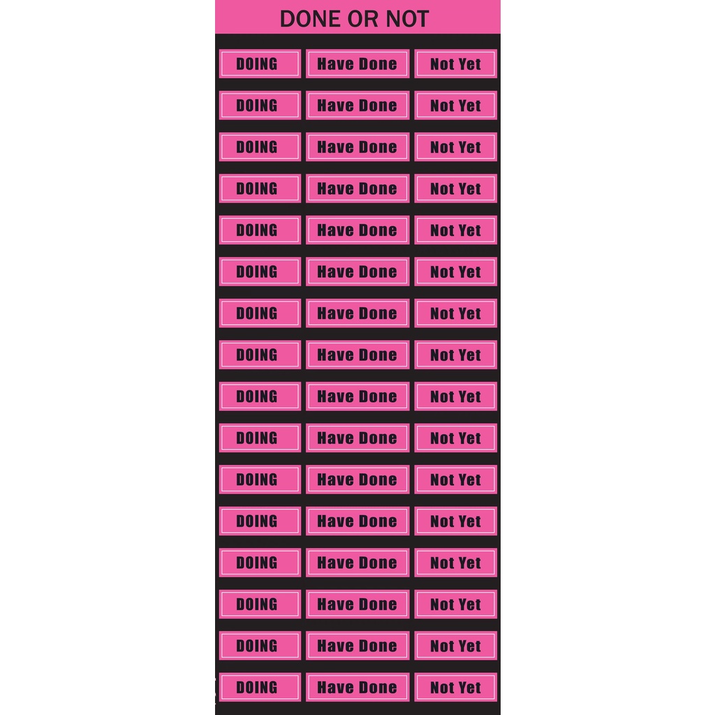 Galicici Stiker Label Tulisan Punching Bahasa Inggris
