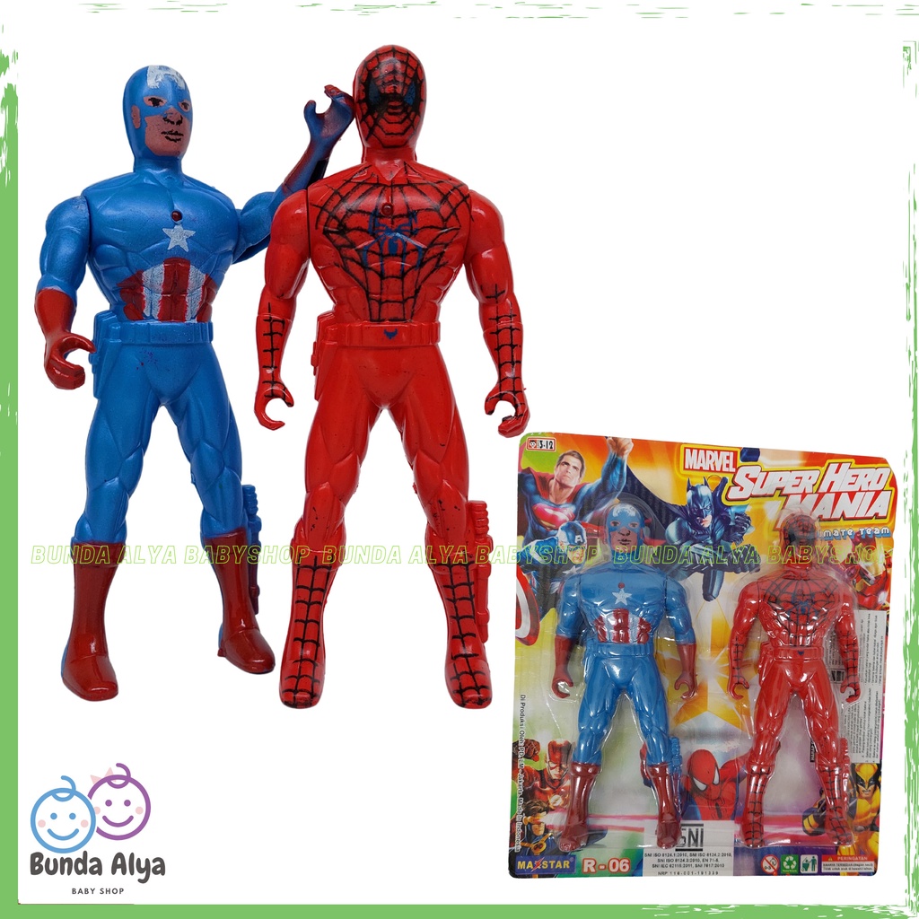 Mainan Anak Laki Super Hero Mania Isi 2 PCS - Robot Marvel Mainan Anak - Marvel Super Hero Toys GT