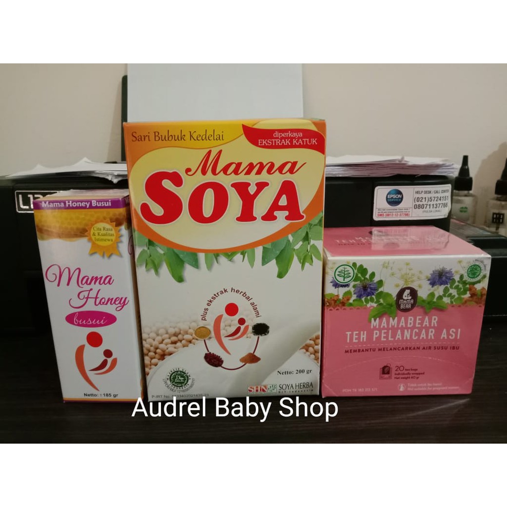 Paket Pelancar Asi Busui  - Mama Soya, Mama Honey, Mama Bear Teh Pelancar Asi