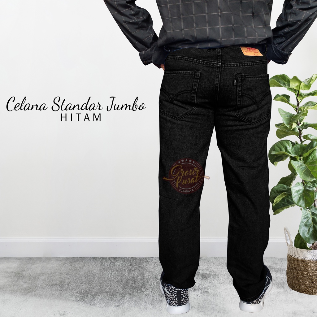 Celana Jeans Jumbo LIVES Standar Hitam 39 - 44