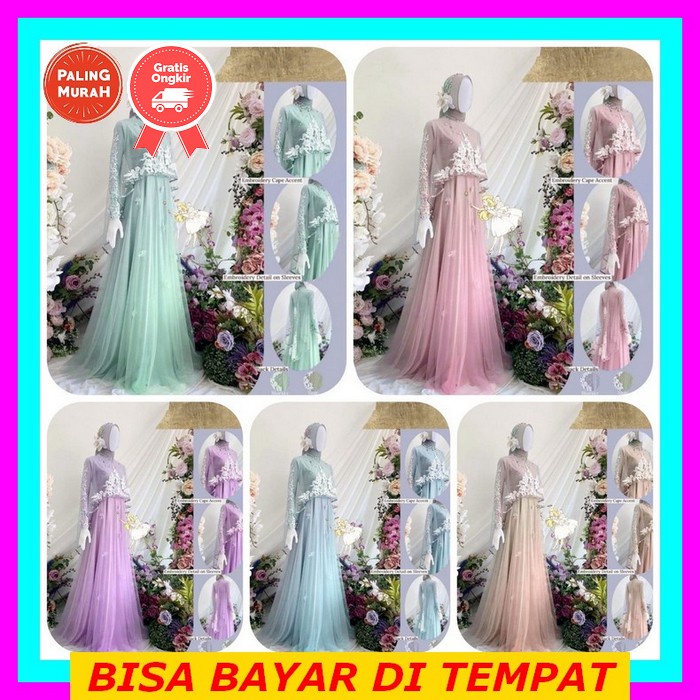 Cod Gamis Brukat/Gamis Princes Brukat/Gamis Terbaru 2022/Gamis Lebaran/Gamis Keren/Gamis Brukat Keki