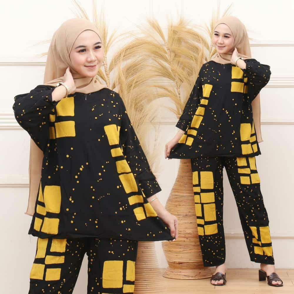 Set CP Rayon Cap Baby Doll Bebidol Malaman Busui Cantik Proses Full Cap Warna Awet Batik Matilda #6