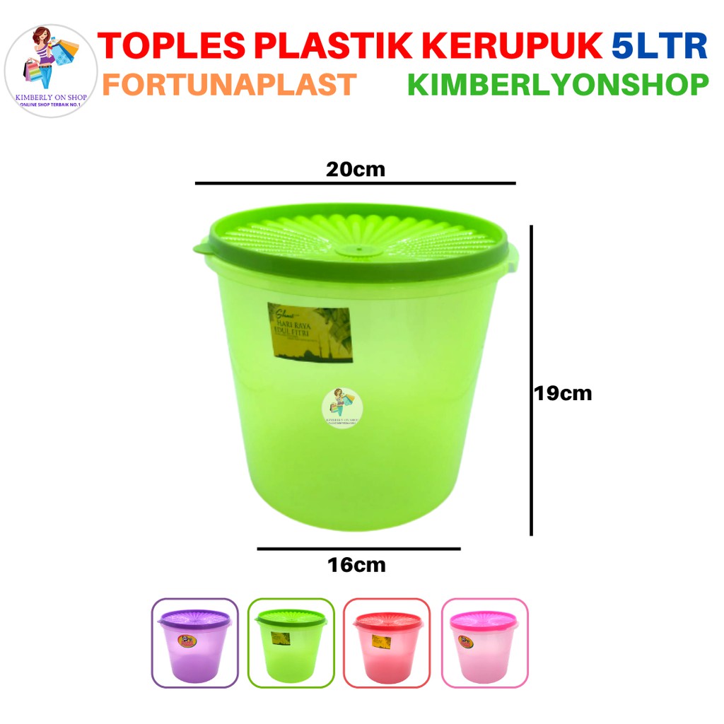 Kimberlyonshop Toples Sealware Tempat Kerupuk Peyek Plastik 5ltr Fortunaplast Lovenia