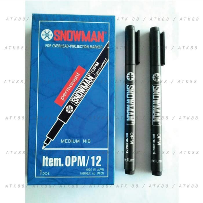 

Spidol OHP M snowman permanent (hitam/biru)