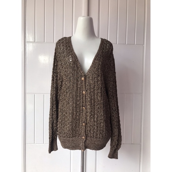 Atasan Rajut Vest Long Outer Cardigan Rajut Jumbo Premium Second Thrift-2. Jaring 120up/60