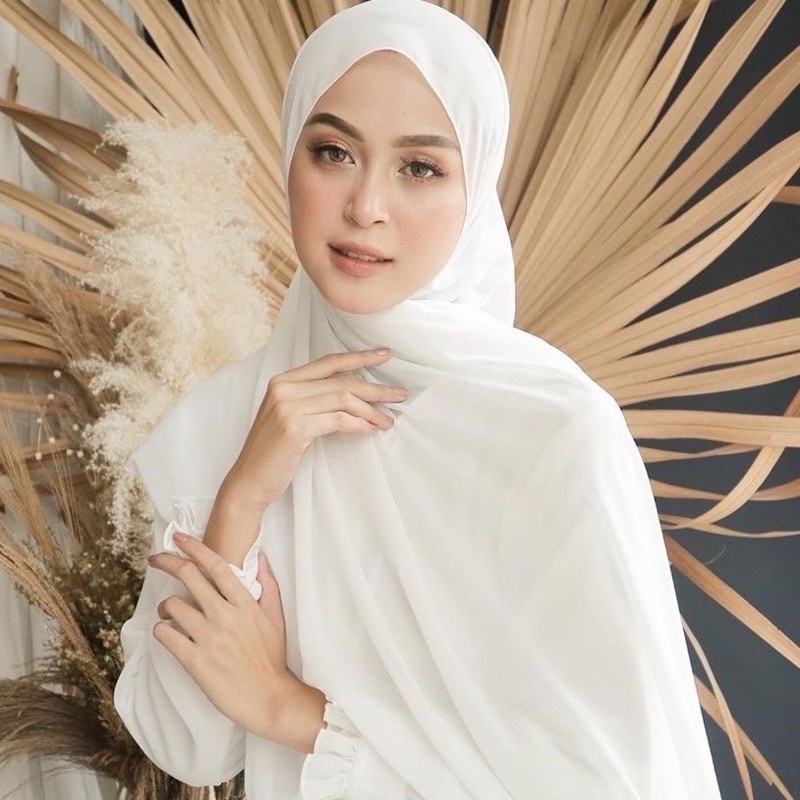 ALGHANI - PASHMINA CERUTY BABYDOLL BASIC SHAWL POLOS 180x75