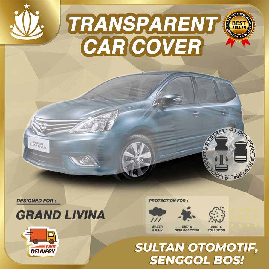 Body Cover Mobil Plastik TEBAL Grand Livina WATERPROOF