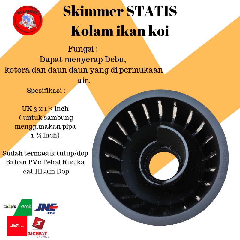 SKIMMER STATIS 3 X 1 ¼ INCH SKIMMER KOLAM IKAN KOI SKIMER