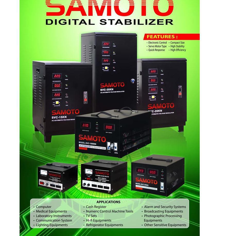 VOLTAGE STABILIZER SERVO MOTOR CONTROL SAMOTO 500VA