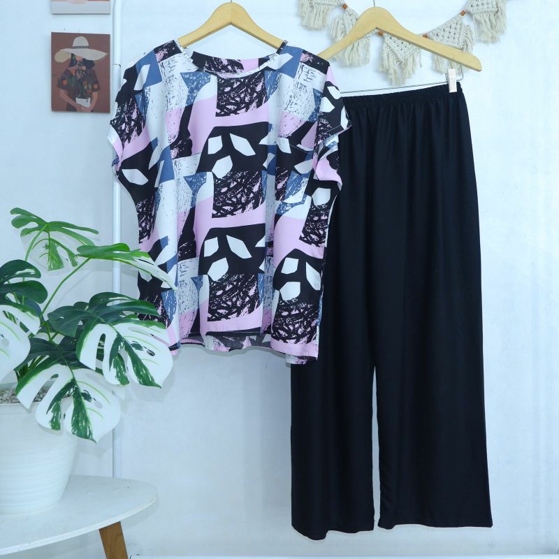 BABYDOLL JUMBO RAYON FIT TO XXXL LD 130 (CELANA PANJANG) SERI 1 LD125 LD130-PJXL 5