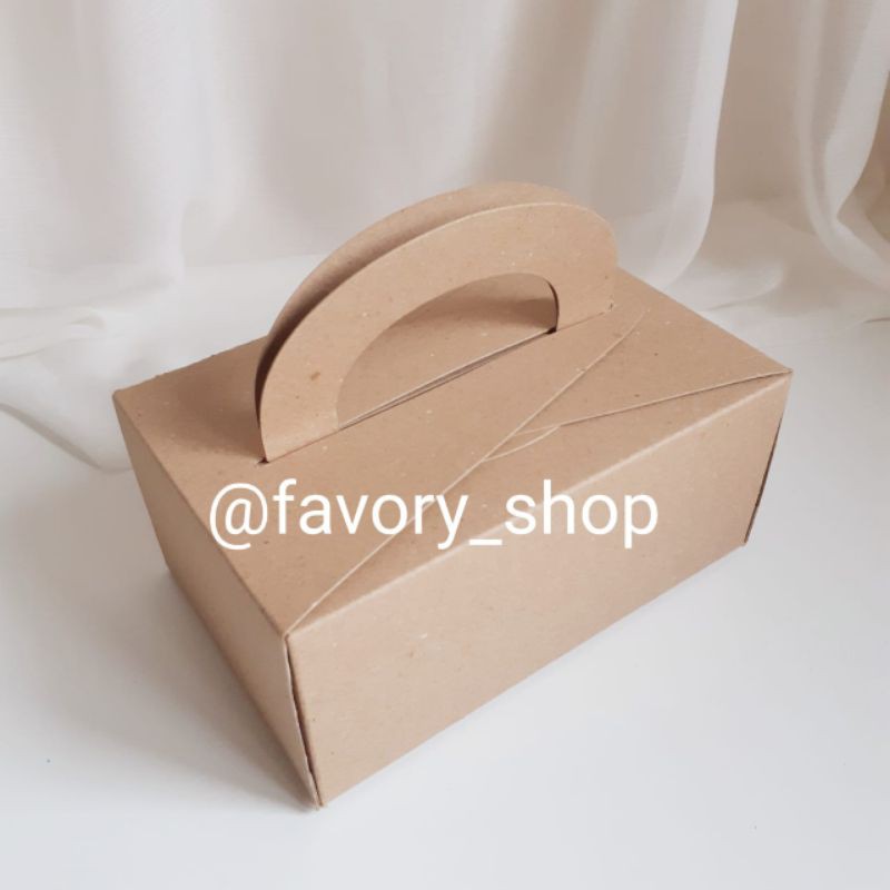 Mini Cake Box 12 x 18 x 8 Brown / Packaging Kue / Gift Box / Snack Box (5pcs)