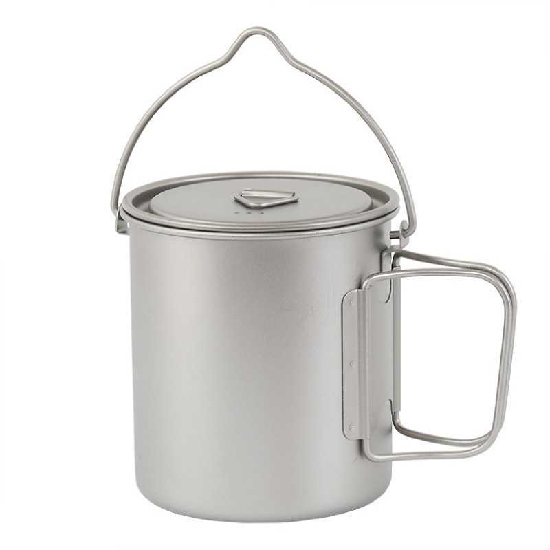 Gelas Mug Foldable Handle Ultralight Titanium Pot 750ml - Ta8310