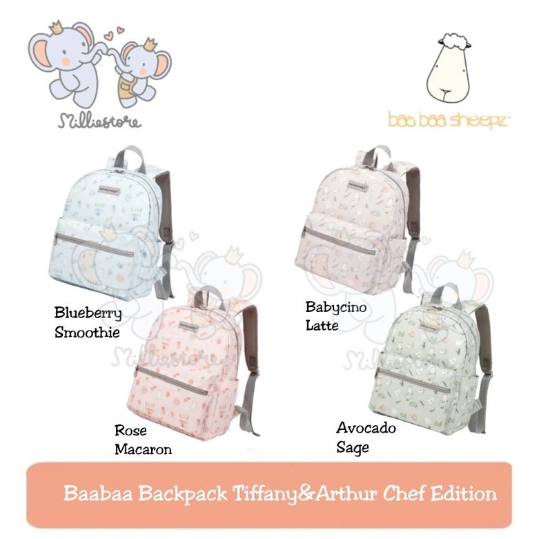 Baabaasheepz X Tiffany&amp;Arthur Backpack Chef - Tas Ransel Anak Small/Medium