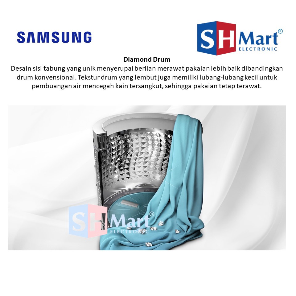 MESIN CUCI SAMSUNG 1 TABUNG 8 KG WA80H4000SW / 80H4000 GARANSI RESMI(MEDAN)