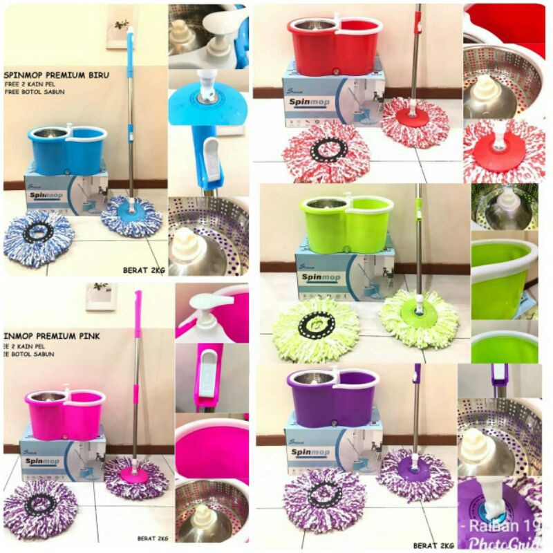 Alat pel praktis+ember/mini mop TRI j/spin mop stainles vanstar (2kg)