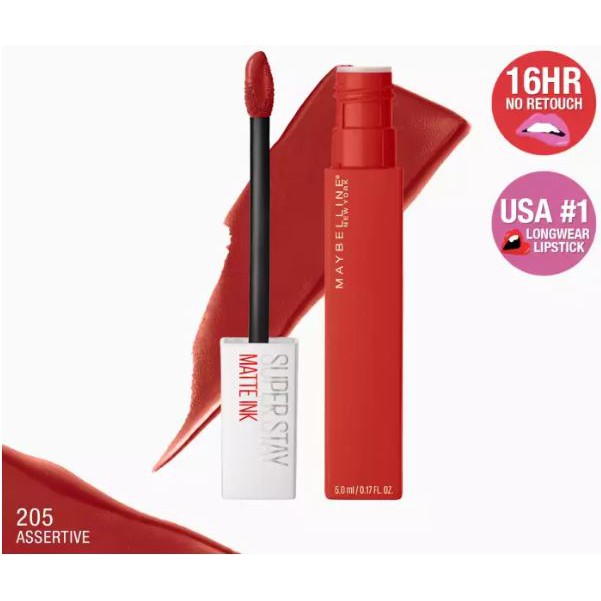 Best Favorite MAYBELLINE Super Stay Matte Ink Liquid Lipstick - 205 ASSERTIVE City Edition