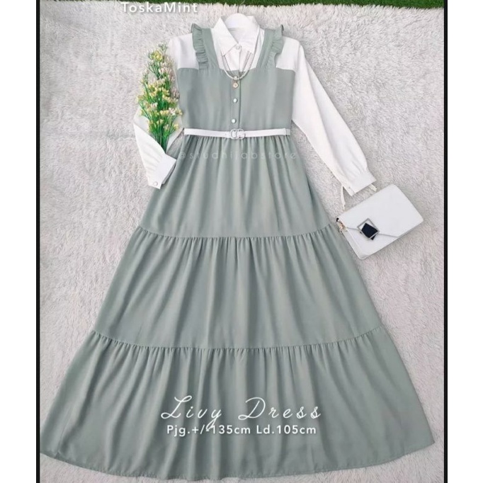 DRESS,LIVY,NEW,MODEL,DRESS,LIVY,TERMURAH,DRESS,WANITA,MODEREN